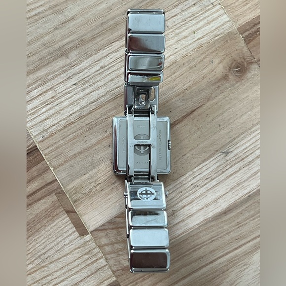 Zodiac Rare Luxury Ladies Watch Checkered Gray Metal Dial Stainless Bracelet main image 12